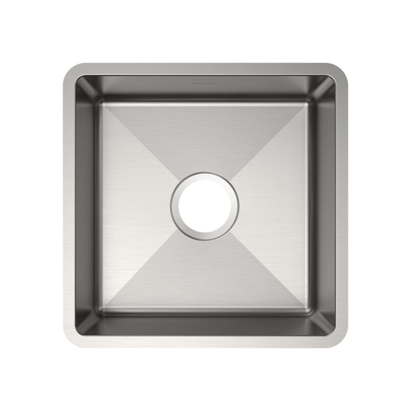 Évier de cuisine en acier inoxydable de calibre 18 L 16,5 po x l 16,5 po