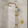 Wall Mount Pressure-Balanced Shower System,10"Rainfall Shower Head with Slider Bar Handheld Spray