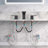 Waterfall Widespread Bathroom Faucet with Drain Assembly-95110731
