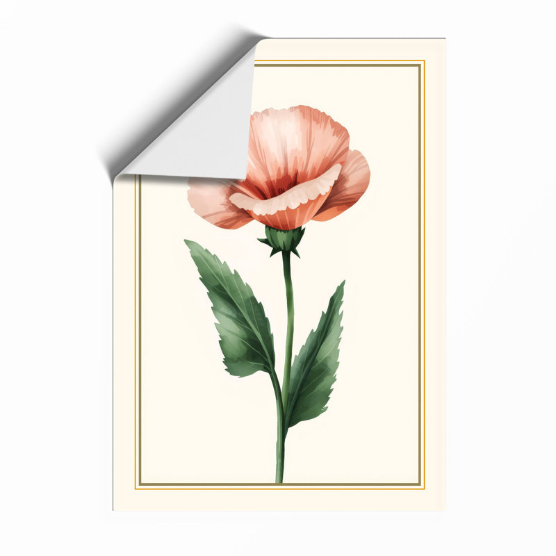 Pink Carnation Study Botanical - Print, Unframed, A4 - 29.7 x 21.0 cm