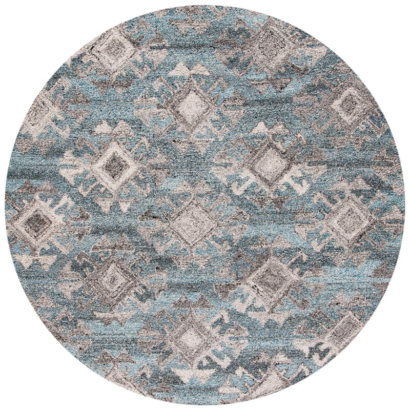 Tapis performance touffeté à la main Selena, Rond 6 pi