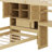 Karanfila Twin Over Twin Loft Bed With Built-In Desk And Staircase, With Storage Compartments And Shelves-1626211048