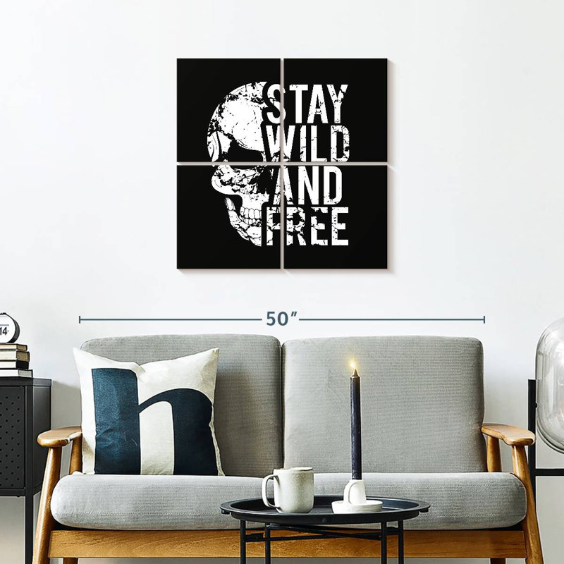 Tergel Stay Wild And Free, H 26 po x l 26 po