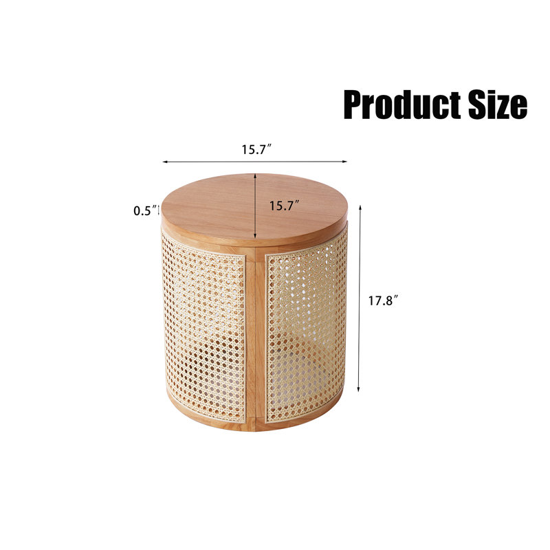 Rubber Solid Wood Side Table