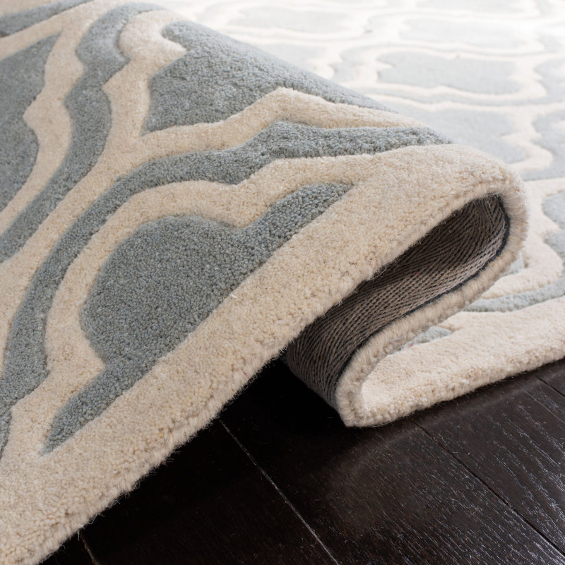 Carolene Hand Tufted Wool Geometric Rug, Rectangle 2' x 3'