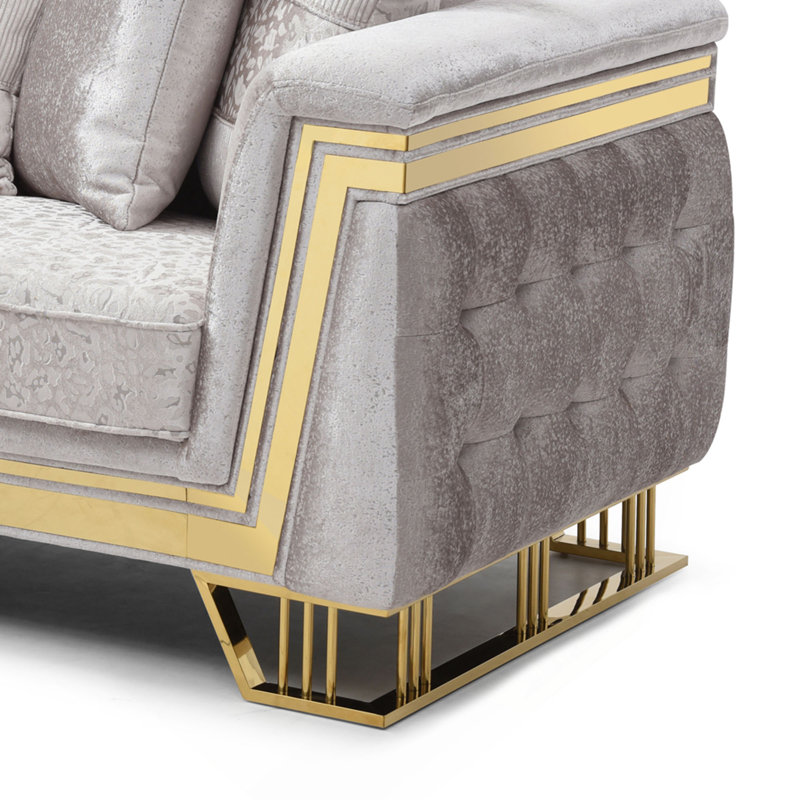 Rebecca Sofa , Shiny Silver