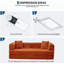 Canapé d'angle modulaire convertible en mousse à mémoire de forme-1612127081