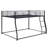 Metal Full XL Over Queen Size Floor Placed Bunk Bed With Stable Frame Structure, Black