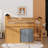 Full Size Loft Bed With Storage Cabinet, Wardrobe, And LED Lighting, Solid Wood Loft Bed With Ladder And Guardrails For Teenagers-704912952-704912935