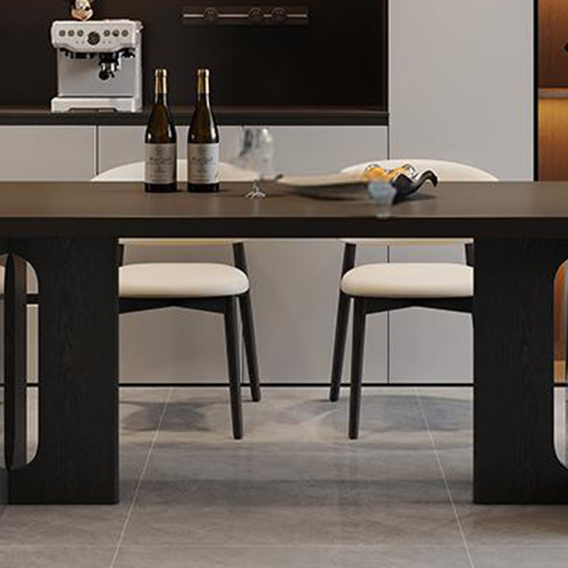 Table de salle à manger haut de gamme en bois massif luxueux, H 29,52 po x L 78,74 po x l 35,43 po