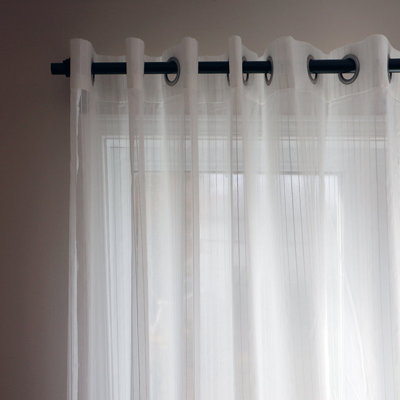 Rideau en polyester, Blanc