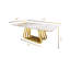 Table basse avec base en faux marbre et acier inoxydable Brayden Studio® Inc-648153773