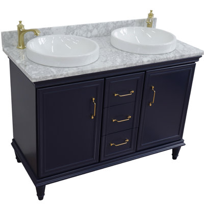 Kamren 49'' Double Bathroom Vanity with Quartz Top