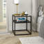 Deimy Glass Top Frame End Table