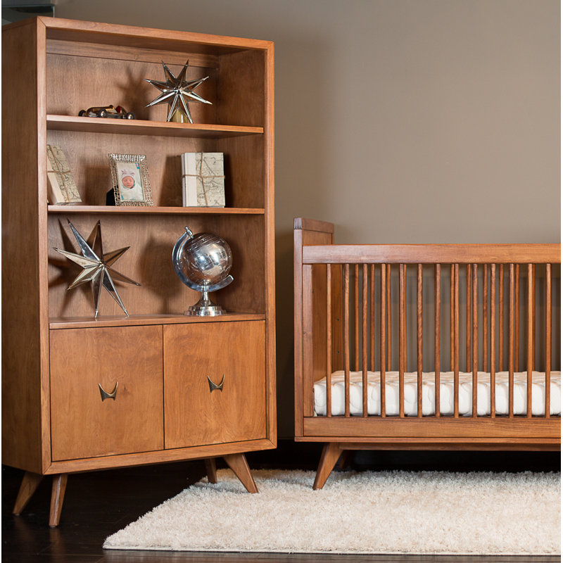 Skylar Solid Wood Bookcase, Cognac