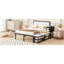 Lit plateforme Azariah avec tablettes de rangement à 2 niveaux et armoire de rangement en bois-125986676