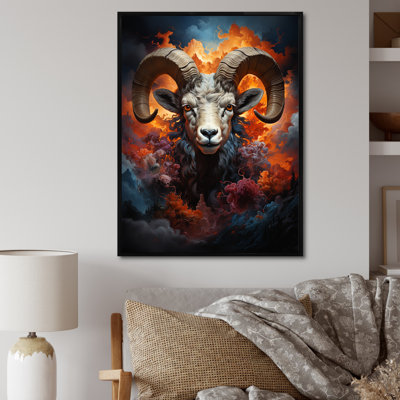 Sheep Majestic Ram II - Animaux, art mural, salon