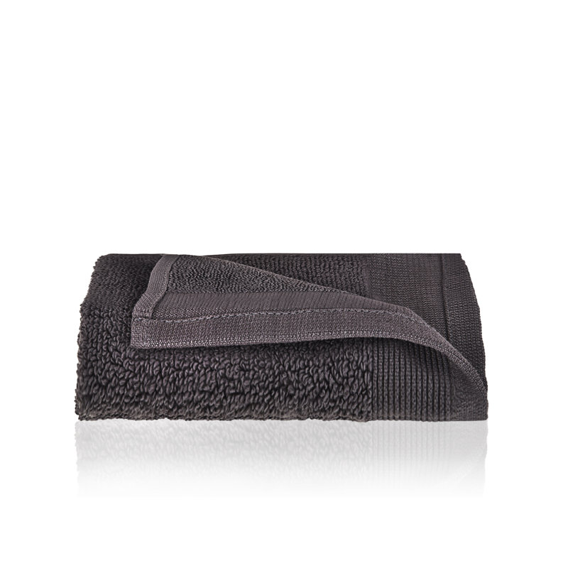 Hardee 4 Piece 100% Cotton Hand Towel Set, Gray