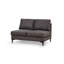 Élégant canapé d'angle de couleur anthracite de 61,0 po x 124,0 po x 78,7 po | Structure en bois de hêtre et en carton gris, tissu 100% polyester, mousse gris doux et support dorsal en silicone | Coussins fixes, conception facile à nettoyer, confort moderne pour le salon-90667766-90667764