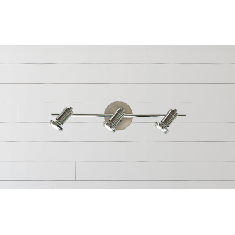 Ensemble de rail d’éclairage 3 lumières Lindaro, Chrome
