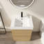 Meuble-lavabo moderne 24 po avec lavabo simple et rangement à double tiroir-2009898557