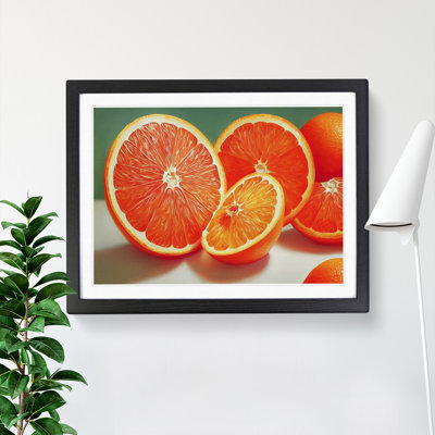 Oranges Sliced Fruit - Single Picture Frame Print