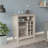 Essential Bar Cabinet, One Open Shelf, Six Built-in Wine Rack, One Drawer -Light Gray