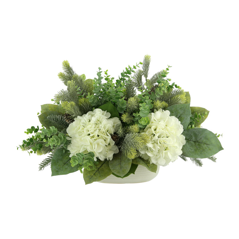 Arrangement de vacances Jeydy hortensia, pin et eucalyptus