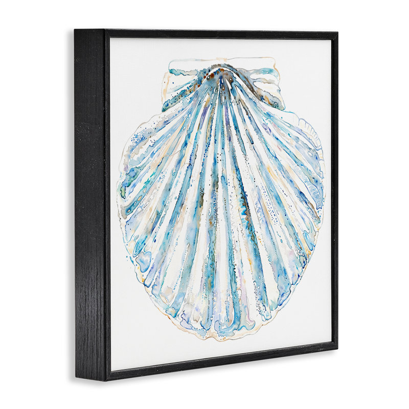 Palourde sur giclée encadrée par Christine Zalewski, Giclée encadrée noir minuit, H 24 po x l 24 po