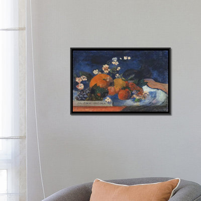 'Mona Mona, Savoureux' by Paul Gauguin Painting Print on Canvas