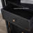 Black Solid Wood China Cabinet Display Cabinet