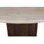Table de salle à manger en travertin et bois de manguier 48 po Pietra-127658256