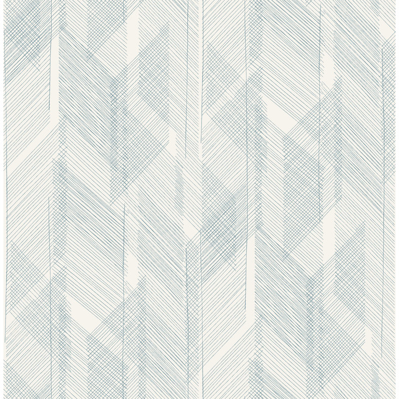 Papier peint Bryant Blue Crosshatch
