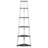 Hewitt Zyn 71 Inch Corner Shelf, 5 Tier Etagere Open V Ladder Bookcase, Gray-767692138-759057744