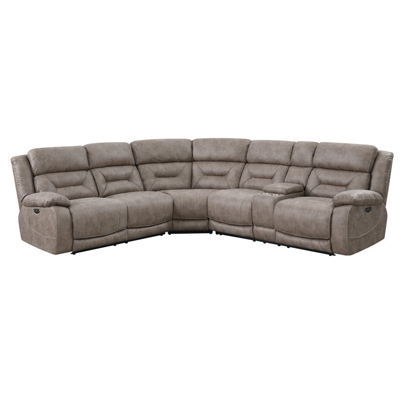 Aprill Upholstered Reclining Curved Sectional Symmetrical