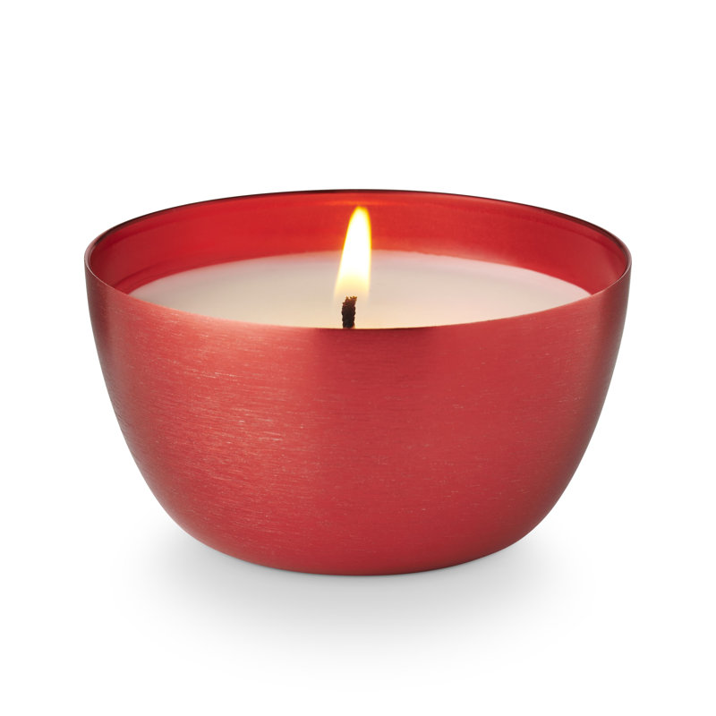 Bougie en étain avec couvercle Memory Lane Mistletoe Kisses