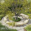 Banc de jardin en bois semi-circulaire (naturel)