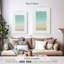 Avery turquoise abstrait sur fond blanc-108371636