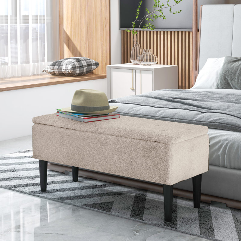 Repose-pieds avec rangement Brodny, Beige