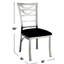 Microfibre et chaises d'appoint en métal (ensemble de 2)