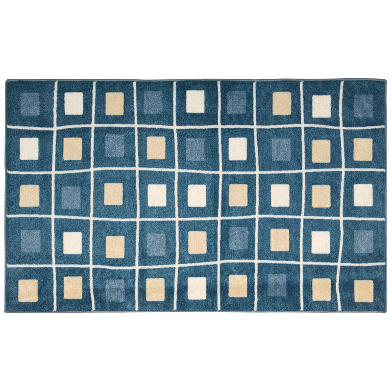 Tapis bleu Moody