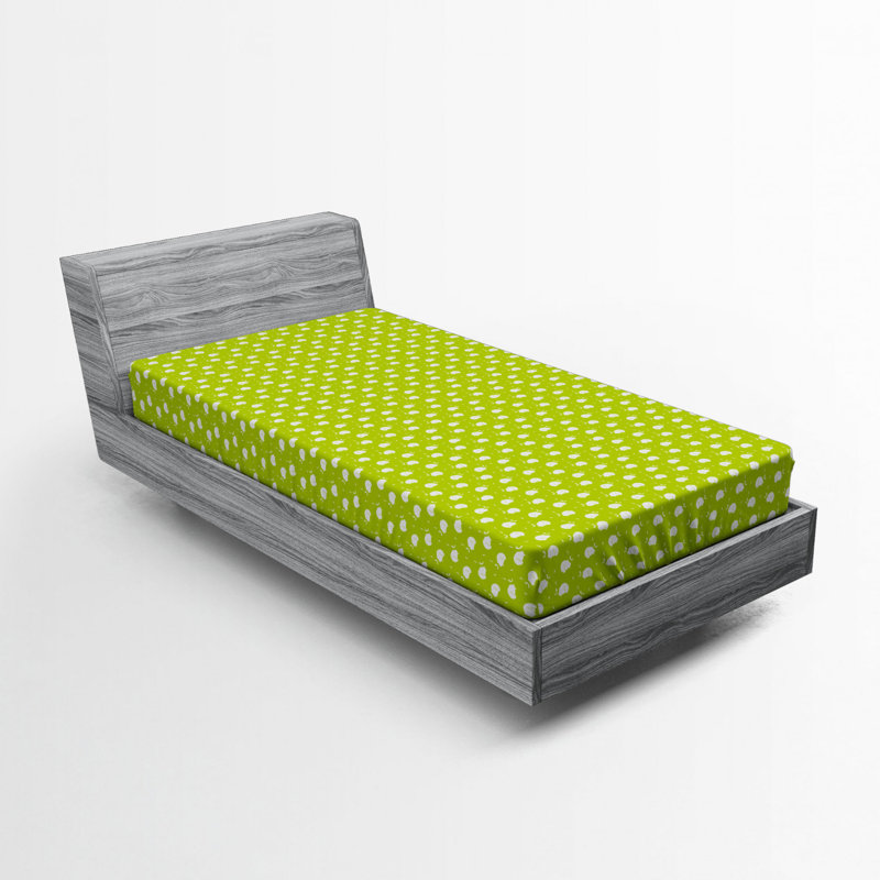 Microfiber Patterned Fitted Sheet, Twin Fitted Sheet