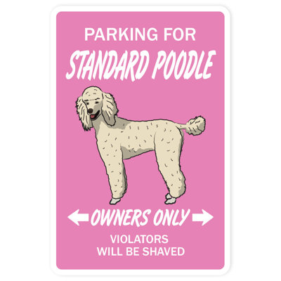Autocollant caniche standard pour chien