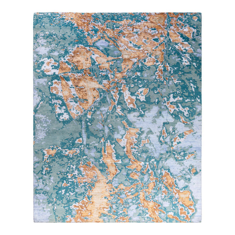 Overdyed One-of-a-Kind Rectangle 8'2" X 10'1" Hand Knotted Area Rug