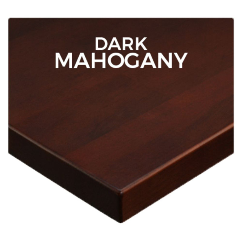 Plateau de table rectangulaire biseauté, P 24 po x L 30 po, Acajou foncé