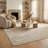 Rug Branch Riva 5' x 8' (5'3" x 7'7") Beige/Brown Abstract Indoor Area Rug, Contemporary, Medium Pile, Stain-Resistant Carpet - Living Room, Bedroom, Dining Room, and Kitchen-1432529543