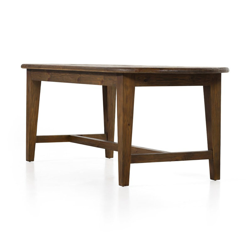 Alfie Dining Table 87"-Black Pine, 30" H x 87" L x 35.5" W, Honey Pine