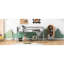Lit mezzanine double gris avec structure en bois massif, fonction réglable, pas de sommier, assemblage simple-560292873-560292875