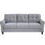 Mobilier moderne en lin, gris-bleu, 1 + 3, confortable et durable avec revêtement,
