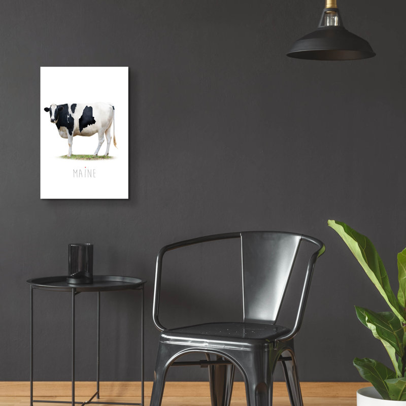  «Cow State Maine» par John Hovenstine, art mural en verre acrylique, 16 po x 24 po, H 24 po x l 16 po